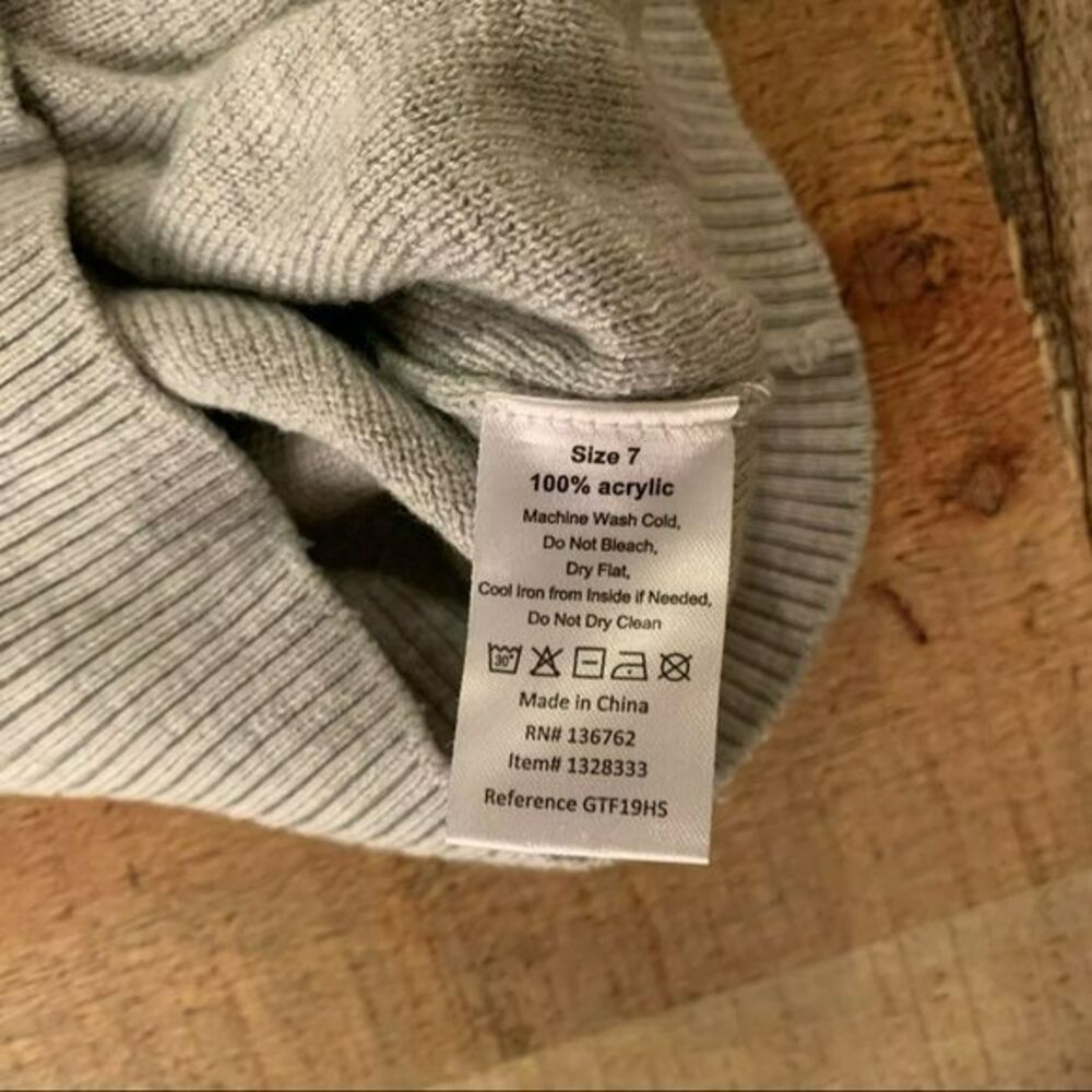 Andy & Evan boys v-neck knit vest in light gray -7 - Picture 4 of 5